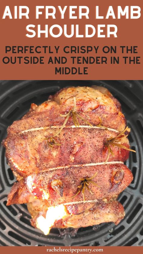 Air Fryer Roast Lamb Boneless Shoulder Lamb Air Fryer Recipes, Boneless Lamb Shoulder Roast, Boneless Lamb Roast, Roast Lamb Shoulder, Air Fryer Lamb, Air Fryer Recipes Uk, Air Fryer Roast, Lamb Shoulder Roast, Lamb Dinner