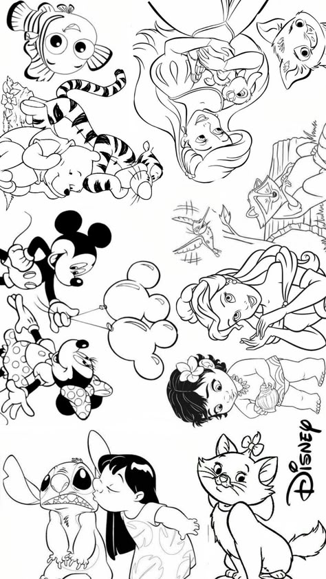 friendswhocolor #coloringforfun #barbiecolori Disney Coloring Pages Printables, Disney Nail Art, Disney Coloring Sheets, Stitch Coloring Pages, Barbie Coloring Pages, Cute Disney Drawings, Disney Collage, Princess Coloring Pages, Disney Sketches