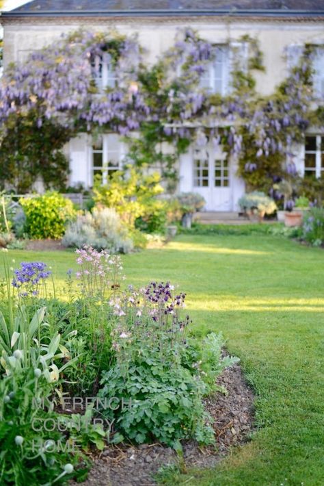 Lime Render, French Country Landscape, French Country Landscaping, Sharon Santoni, Romantic Backyard, Outdoor Gardens Landscaping, Peony Garden, My French Country Home, French Country Living