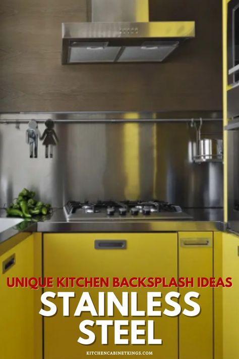 A stainless steel backsplash will make you feel like you're cooking in a chef's kitchen every day.