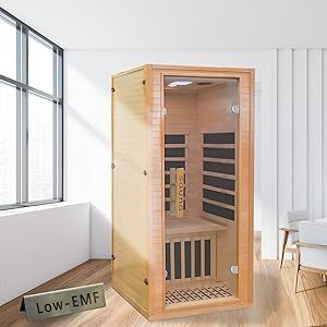 Low EMF Infrared Home Sauna，Personal Outdoor Indoor Heaters Saunas Wood Tiny Dry Barrel Snfared at Home Sauna Room Allwood for Men Women，Bluetooth ，LCD Display-Control，Canadian Hemlock Home Sauna Room, At Home Sauna, Home Infrared Sauna, Canadian Hemlock, Home Sauna, Dry Sauna, Indoor Sauna, Sauna Design, Sauna Room