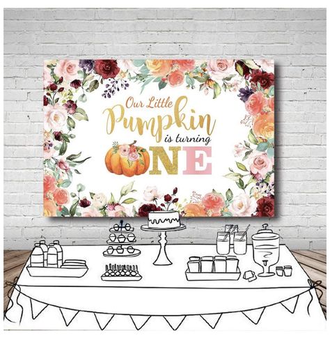 Two Birthday Party, Party Photo Background, Princess Backdrops, Pumpkin Birthday Parties, Pumpkin Girl, Pumpkin First Birthday, Two Birthday, Colorful Birthday Party, Pumpkin Birthday