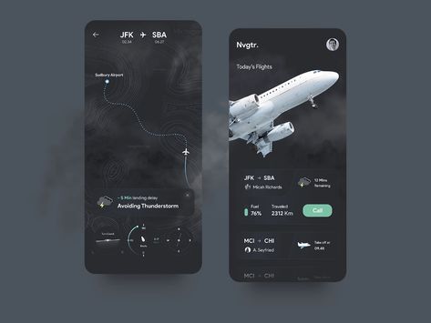 Pilot Navigation Flight Concept by Fachry Nurdiansyah for Greative on Dribbble Persona Design, Iphone Interface, Clean Web Design, Flat Web Design, Ui Ux 디자인, Ui Design Patterns, Android Design, Pinterest Design, Ui Ux Designer