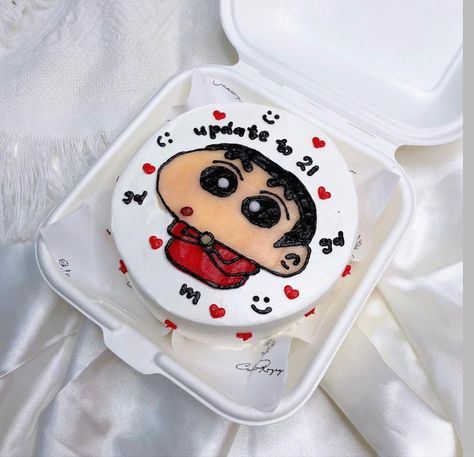 Shin Chan Cake Design, Shinchan Theme Cake, Shin Chan Cake, Snoopy Cake, Birthday Theme Decoration, Bento Cakes, Sinchan Cartoon, Guy Best Friend, Bento Cake