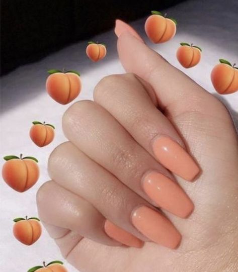 Peach Nails, Brittle Nails, Great Nails, Peach Fuzz, Acrylic Nails Coffin, Unique Nails, Kat Von D, Nail Designs Summer, Nail Decorations