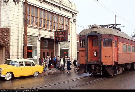 South Shore Line Inter urban Michigan City Indiana, Midwest Road Trip, Chicago Transit Authority, South Bend Indiana, Michigan City, Vintage Michigan, Chicago History, Railroad Photography, Railroad Photos