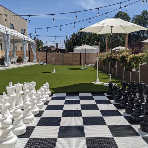 Ann Arbor’s Best Event Venue on Instagram: “Check mate! ♟ Outdoor lawn. Giant chess. Does it get any better ? What’s your thoughts on our chess board ?? #annarborwedding…” Giant Chess Set Outdoor, Giant Chess, Ann Arbor Wedding, Check Mate, Outdoor Lawn, Ann Arbor, Chess Pieces, Chess Set, Arbor