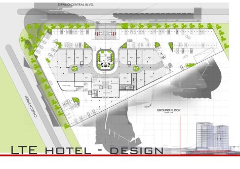 LTE Hotel Ground Floor Plan Hotel Ground Floor Plan, Hotel Site Plan, Lobby Plan, Site Plan Design, Forest Hotel, Architecture Site Plan, Hotel Floor Plan, Urban Design Concept, Hotel Floor