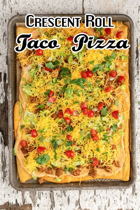 Mexican Pizza Crescent Rolls, Homemade Rolled Tacos, Taco Pizza With Crescent Rolls Pillsbury, Crescent Roll Mexican Pizza, Cresent Roll Pizzas, Easy Taco Pizza Crescent Rolls, Crescent Roll Taco Bake Recipe, Taco Crossiant Rolls, Crescent Dough Sheet Pizza