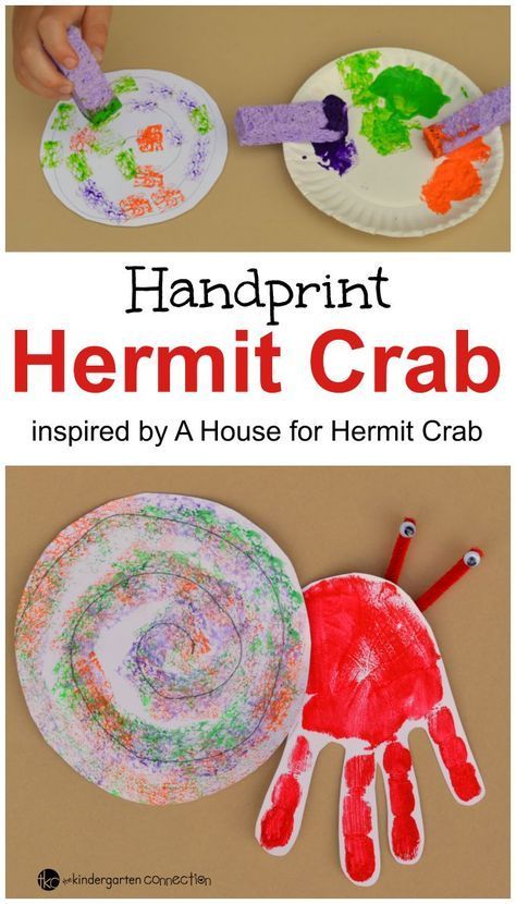 Hermit Crab Craft, A House For Hermit Crab, Hermit Crab Crafts, Eric Carle Crafts, Crab Craft, Eric Carle Art, Eric Carle Activities, Crab Crafts, Under The Sea Crafts