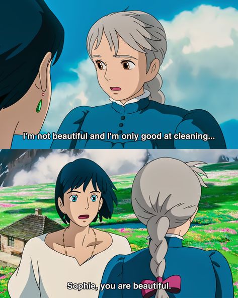 Howl's Moving Castle Scenes, Howl's Moving Castle Aesthetic, Sophie Howl's Moving Castle, Castle Quotes, Castle Movie, Personajes Studio Ghibli, Howl And Sophie, Castle Aesthetic, Howl's Moving Castle