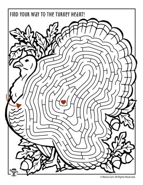 Printable Thanksgiving Activity Pages and Coloring Pages | Woo! Jr. Kids Activities Turkey Maze Printable, Thanksgiving Search And Find Pictures, Thanksgiving Activities For School Age, Coloring Thanksgiving Pages, Thanksgiving Puzzles For Kids, Thanksgiving Hidden Pictures Printables, November Homeschool Activities, Fall Printable Activities, Thanksgiving Activity Sheets For Kids