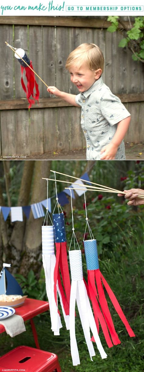 Wind Sock Diy, Wind Socks For Kids Crafts, Windsocks For Kids Crafts, Diy Wind Sock, Crepe Paper Crafts For Kids, Wind Sock Craft, Wind Socks, Crepe Paper Crafts, Flag Diy