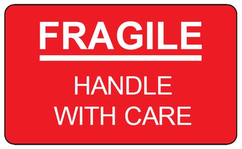 Fragile handle with care label template.  Print these out and put this on your fragile packages. Fragile Word Tattoo, Handle With Care Label, Shipping Label Template, Anti Fragile, Fragile Handle With Care Stickers, Moving Labels, Fragile Sticker, Safe People, Pressure Washing Business