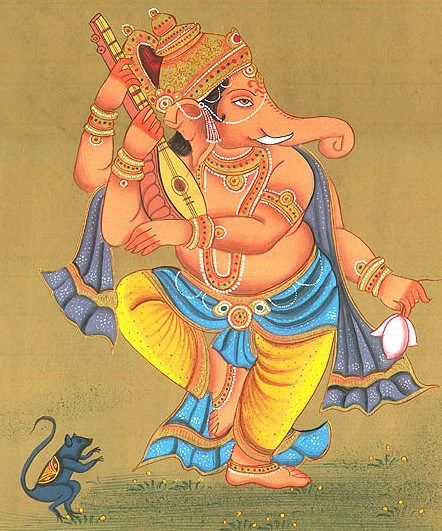 Dancing Ganesha Painting, Thermocol Craft, Ganesha God, Rajasthani Painting, Dancing Ganesha, Indian Traditional Paintings, Pichwai Painting, Ganesha Drawing, Ganesh Art Paintings