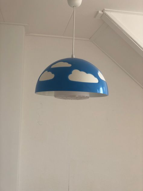 My sister bought a house and in one of the rooms there was this cute lamp hanging. I instantly knew that this lamp was not made anymore and that it is from ikea. I saw it a lot on Pinterest. I’m very lucky that I can have it!! Ikea Cloud Lamp, Cloud Bedroom, Vintage Ikea, Ikea Lamp, Cloud Lamp, Bedroom Inspo, New Room, Pendant Light, Ceiling Lights