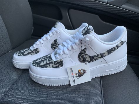 Nike Air Force 1 Dior, Air Dior Jordan, Nike Air Dior, Jordan Original, Dior Nike, Airforce 1s, Air Dior, Af1 Shoes, Sneaker Nike