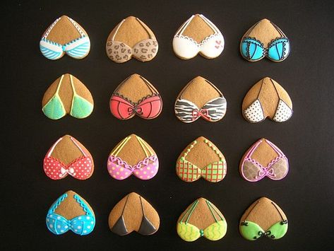 Cookie Decorating: When Making Sweets Becomes Art Lingerie Cookies, Bachelorette Cookies, Making Sweets, Crafts Easter, Summer Cookies, Diy Cookie, Creative Cookies, Cookie Inspiration, Valentine Cookies