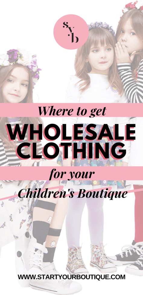 Ready to start an online boutique but confused about where the boutiques you see get the clothing and other products that they sell? Click here to read this article that will teach you exactly where online boutique owners go to get wholesale inventory to sell to their customers. | wholesaler lists | children’s clothing suppliers | children’s clothing vendors | children’s clothing wholesale list Baby Boutique Ideas, Kids Boutique Ideas, Childrens Boutique Ideas, Start An Online Boutique, Starting A Clothing Business, Online Boutique Business, Wholesale Clothing Vendors, Clothing Vendors, Starting An Online Boutique