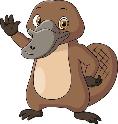 Cute platypus cartoon on white background Cartoon Platypus, Cute Platypus, White Cartoon, Journal Spreads, Platypus, Background Background, Spreads, Detective, White Background