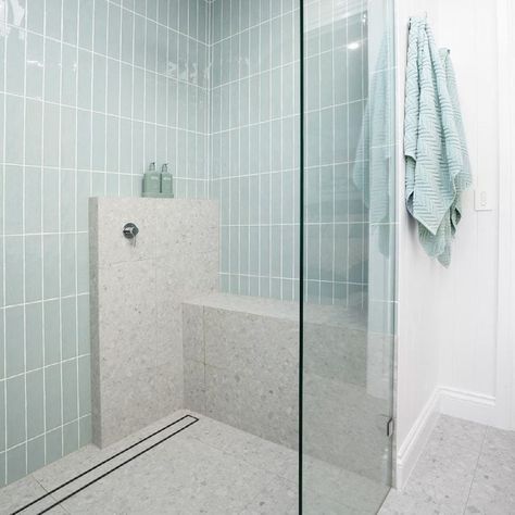 10 Luxury Shower Design Ideas | The Family Handyman Black Shower Fixtures, Double Shower Heads, Luxury Tub, Geometric Floor, Gorgeous Tile, Luxurious Showers, Shower Fixtures, Luxury Shower, Blue Tile