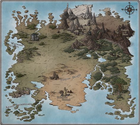 Dnd Maps World Drawn, Geographical Features, Dnd World Maps, Fantasy Maps, World Wide Map, Whimsical Map, Topography Map, Make A Map, Adventure Map