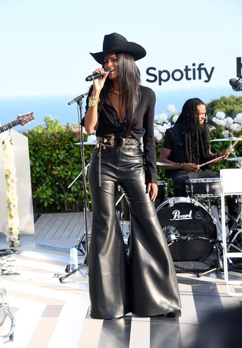 Ciara Style, Cannes Lions, Gabrielle Union, Kerry Washington, Black Leather Pants, Cannes France, Cowgirl Outfits, Vogue Fashion, Leather Outfit