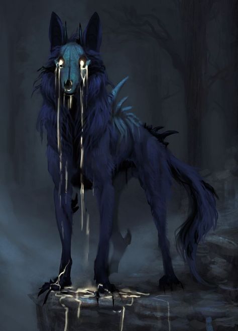 Dark Woods, Fantasy Beasts, 다크 판타지, Digital Paintings, Creature Drawings, Fantasy Creatures Art, Fantasy Monster, Mythical Creatures Art, Creature Concept Art