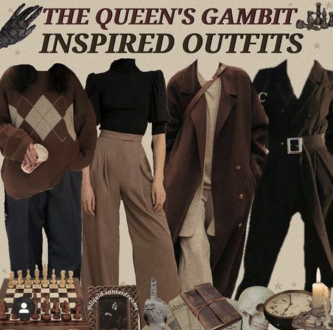 Bookworm Outfits, Academia Lookbook, Queens Gambit Outfits, Academia Aesthetic Outfit, Dark Academia Outfits, Dark Academia Outfit, Dark Academia Clothes, Academia Clothes, Academia Outfits