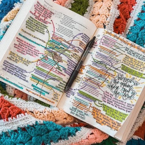 Psalms Bible Journaling, Messy Bible, Bible Annotations, Bible Goals, Bible Highlighting, Personal Bible Study, Bible Journaling Ideas Drawings, Barbie Miniatures, Bible Journal Notes