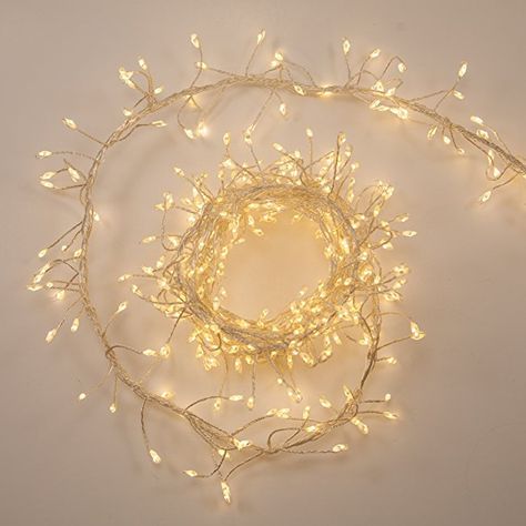 Amazon.com : 8' Fairy Lights String - LED Cluster Lights Christmas Lights - Fairy Lights for Decorating - Fairy Garland Lights (400 Warm White Fairy Lights on Silver Wire) : Home & Kitchen Christmas Lights Wedding, Fairy Garland, Garland Lights, Christmas Stairs, Warm White Fairy Lights, Christmas Lights Outside, White Fairy Lights, White Fairy, Cluster Lights