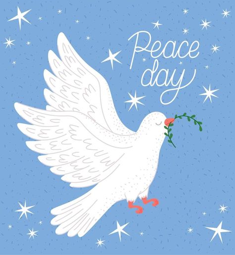 international peace day card International Peace Day, Peace Day, Vector Doodle, Vector Png, Card Card, Rooster, Special Day, The Artist, Vector Images