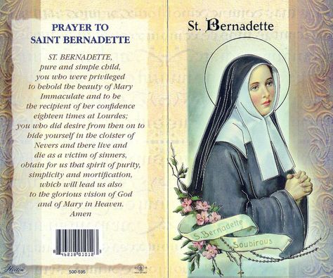 Prayer to saint bernadette Saint Bernadette Of Lourdes, St Bernadette Soubirous, St Bernadette Of Lourdes, Marian Shrines, Bernadette Soubirous, Our Lady Of Czestochowa, St Bernadette, Saint Bernadette, Mary Immaculate