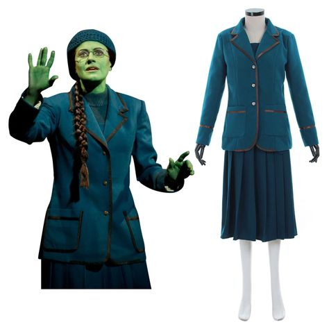 elphaba wicked costumes - Google Search Elphaba Costume, Elphaba Wicked, Wicked Elphaba, Wicked Costumes, Carnaval Costume, Winter Coat Dress, Winter Suit, Casual Cosplay, Women Halloween