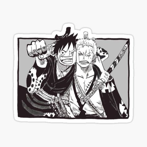 Zoro Sticker, One Piece Tattoos, One Piece Cartoon, Tatuaje A Color, Anime Printables, Black Stickers, Anime Stickers, Anime Tattoos, Anime Shirt