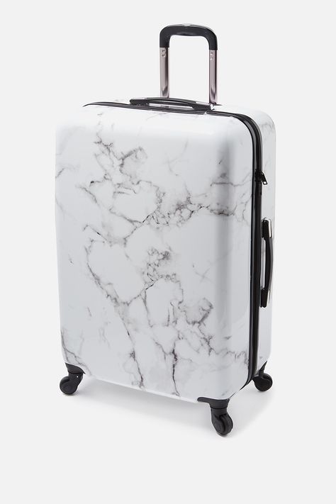 Suit Cases Travel, Marble Suitcase, Cute Suitcases, Cute Luggage, Stylish Luggage, Old Suitcases, Best Carry On Luggage, Luggage Bags Travel, Suitcase Set