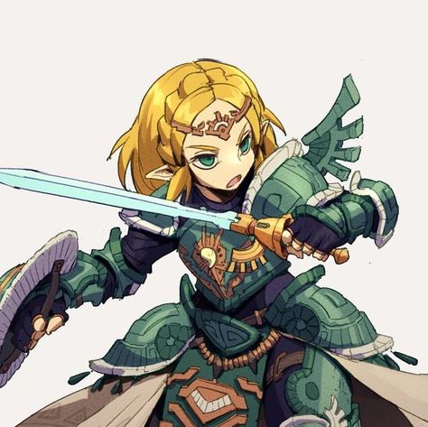 Oot Zelda Fan Art, Link Ganondorf, Link Ancient Armor, Zelda Pictures, Princess Zelda Art, Zelda Totk Ancient Hero, Zelda Drawing, Charlotte Anime, Zelda Hyrule Warriors