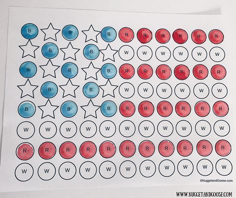 Free printable download for Do-A-Dot Markers - American Flag! Kindy 500, Preschool Bible Activities, Dot Marker Printables, Patriotic Kids, Around The World Theme, Crafts For Preschoolers, Flag Printable, Summer Preschool, Free Printable Activities