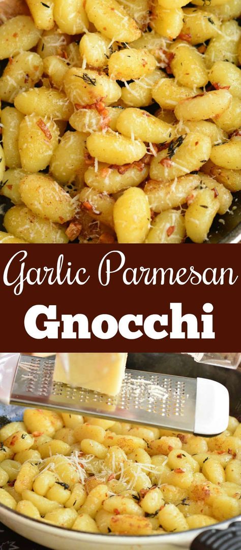 Gnocchi Parmesan, Tortellini Pesto, Easy Gnocchi, Gnocchi Recipes Easy, Gnocchi Recipes Homemade, Gnocchi Dishes, Gnocchi Recipe, Homemade Gnocchi, Gnocchi Recipes