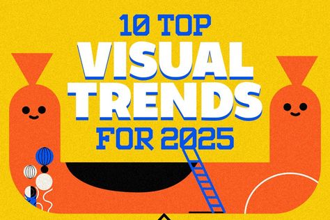 10 Top Visual Trends for 2025 - Graphic Design Junction Graphic Design Retro Futurism, Branding 2025 Trends, 2025 Illustration Trends, Mesh Graphic Design, 2025 Marketing Trends, 2025 Trending Colors, Web Design Trends 2025, Logo Design Trends 2025, Graphic Design Trends 2024 2025