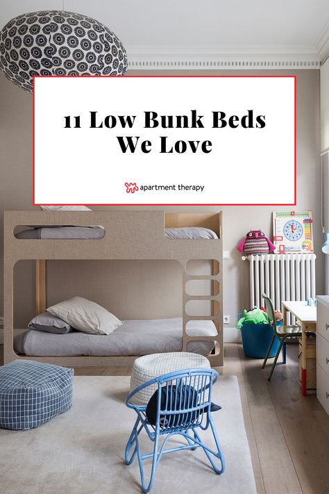 Max And Lily Low Bunk Bed, Bunk Bed Low, European Bunk Beds, Kids Low Bunk Beds, Ouef Bunk Bed, Styling Bunk Beds, Toddler Bunk Beds Small Rooms, Low Profile Bunk Beds, Montessori Bunk Bed For Kids