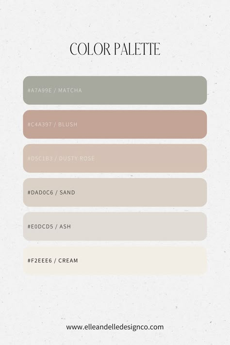 A modern color palette for a hairdresser's branding Neutral Color Palette Web Design, Aesthetic White Palette, Blush Neutral Color Palette, Elegant Neutral Color Palette, Beige Branding Color Palettes, Bedroom Colors Palette, Colour Palette For Branding, Med Spa Color Palette, Neutral Feminine Color Palette