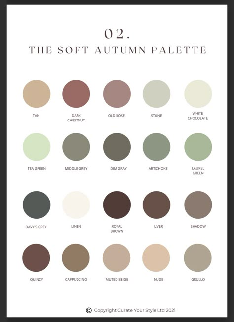 Soft Autumn Outfits Capsule Wardrobe, Autumn Pallet, True Autumn Color Palette, Soft Autumn Makeup, Autumn Color Palette Fashion, Soft Autumn Palette, Autumn Skin, Soft Autumn Color Palette, Autumn Color Palette