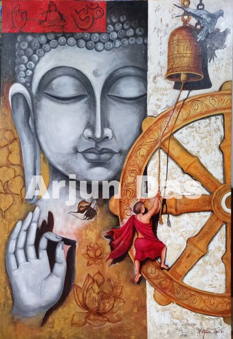 #buddhapainting 
@arjundas2009 Gautam Buddha Painting, Arjun Das, Wall Painting Flowers, Gandhara Art, Thai Painting, Br Ambedkar, Buddha Canvas Art, Buddha Drawing, Buddhist Artwork