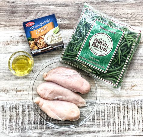 Chicken With French Onion Soup, Chicken Onion Soup Mix Recipe, Dried Onion Soup Mix Recipes, Lipton Onion Soup Recipes, French Onion Dip Mix, Onion Soup Mix Recipe, Baked Onions, French Soup, French Green Beans