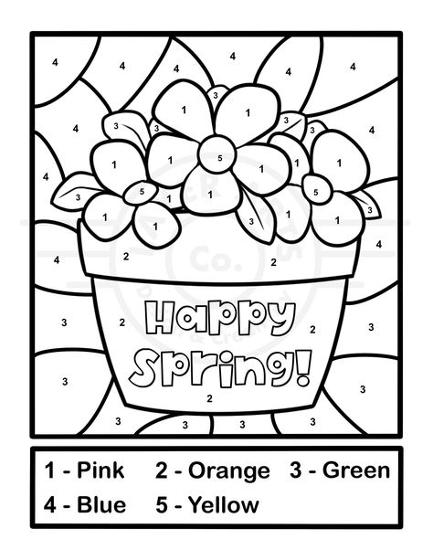 Happy Spring Color By Number Activity Page Classroom Activity Sheet Kindergarten Elementary Preschool Montessori Homeschool Simple Coloring activitypage #transportationlcoloringpages #simplecoloring. Spring Planning Preschool, April Prek Activities, Spring Activities For 1st Grade, Spring Activity For Preschoolers, Spring Activity Preschool, Spring Prek Activities, Preschool Spring Activities, Spring Activities For Kindergarten, Spring Activities For Preschoolers