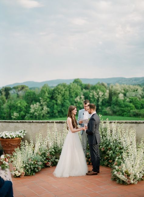 Grounded Floral Arches, Wedding Alter Flowers, Tuscany Wedding Venue, Ceremony Arches, Alter Flowers, Choosing Wedding Colors, Floral Arches, Wedding Alters, Martha Weddings