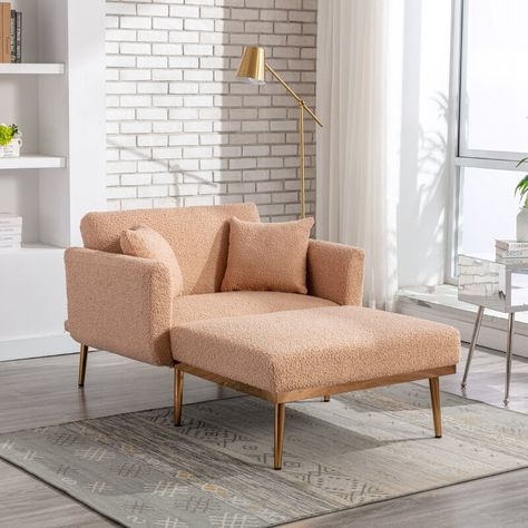 Everly Quinn Chaise Longue Chair | Wayfair Lounge Chair Modern, Sleeper Chair Bed, Lounger Chair, Chaise Chair, Lounge Chairs Living Room, Lounge Style, Toddler Boys Room, Loungers Chair, Chair Bed