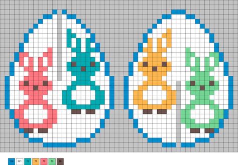 Get over 50 patterns for Easter perler beads! There are a variety of patterns including Easter eggs, bunnies, chicks, flowers, and more. Easter Beads Pattern, Hama Beads Easter, Easter Perler Beads, Easter Pixel Art, Easter Perler Bead Patterns, Easter Hama Beads, Easter Drawings, Hamma Beads Ideas, Easter Dog