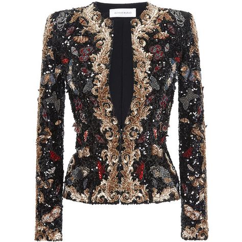 Zuhair Murad Beaded Jacket (496.600 RUB) ❤ liked on Polyvore featuring outerwear, jackets, zuhair murad, black, blazer, blazer jacket, embroidered blazer, embroidered jacket and beaded blazer Beaded Blazer, Tulle Jacket, Mode Chanel, Beaded Jacket, Woman Suit Fashion, فستان سهرة, Classy Dress Outfits, Zuhair Murad, Crop Top Outfits